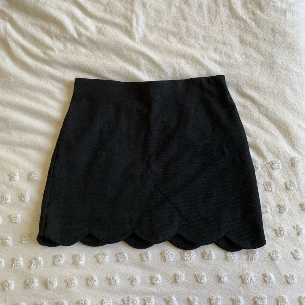 Topshop Scalloped Mini Skirt